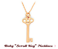 Baby 'Scroll Key' Necklace