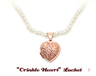 Preppy Collection: "Crinkle Heart" Locket