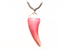 Coral Horn Necklace (silk cord)