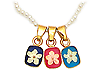 Micro Mini Collection: Baby Pearl Necklace (White Triple-Charm)