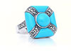 'Ribbon Pillow' Ring (Turquoise)